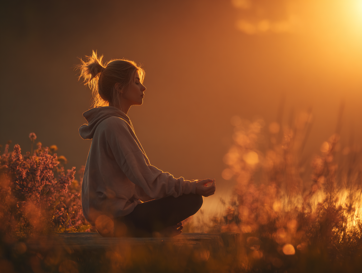 Люди різного віку практикують йогу на природі